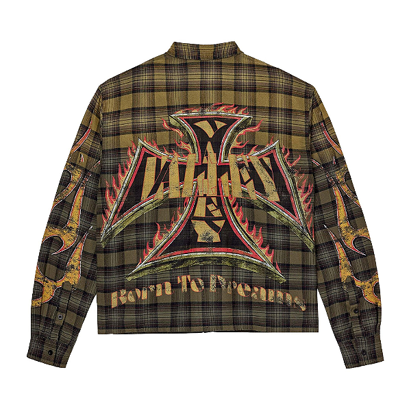VALE LIVES FOREVER - Camisa Reborn Flannel "Verde" -NOVO-