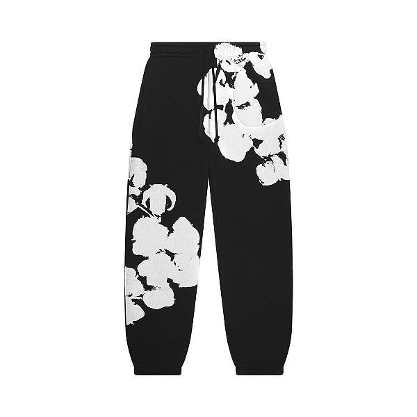 DENIM TEARS - Calça Moletom Big Cotton Wreath "Preto" -NOVO-