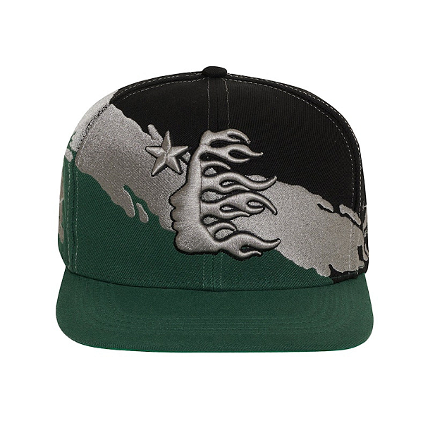 HELLSTAR - Boné Snapback Paintbrush "Preto/Verde" -NOVO-