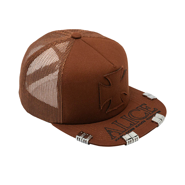 ALICE HOLLYWOOD - Boné Trucker Atelier "Marrom" -NOVO-