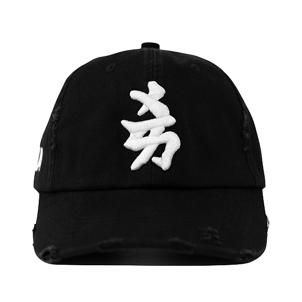 OMA DESIGN STUDIOS - Boné Kanji Distressed "Preto" -NOVO-