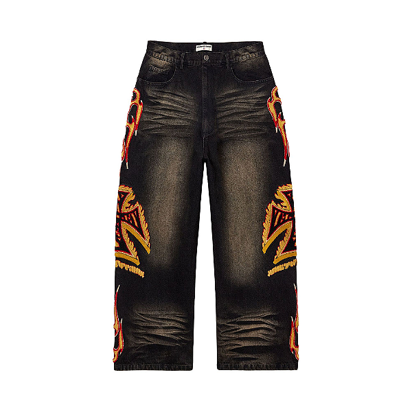 VALE LIVES FOREVER - Calça Jeans Inferno "Preto" -NOVO-