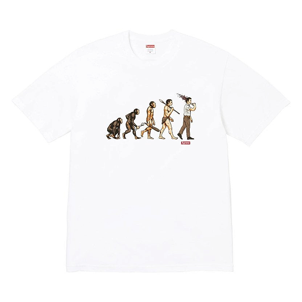 SUPREME - Camiseta Evolution "Branco" -NOVO-