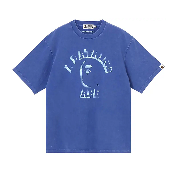 BAPE - Camiseta Garment Dye Spay Print "Azul" -NOVO-