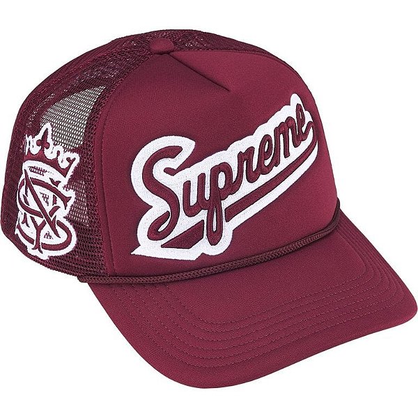 SUPREME - Boné 5-Panel University Mesh Back "Vinho" -NOVO-