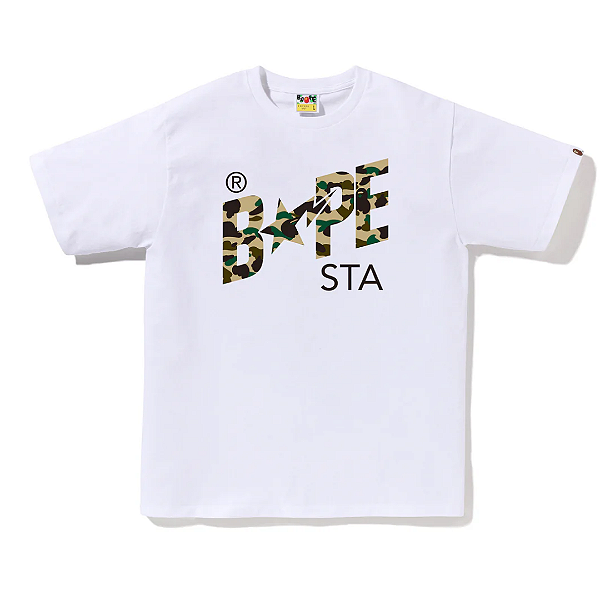 BAPE - Camiseta 1st Camo Bape Sta "Branco" -NOVO-