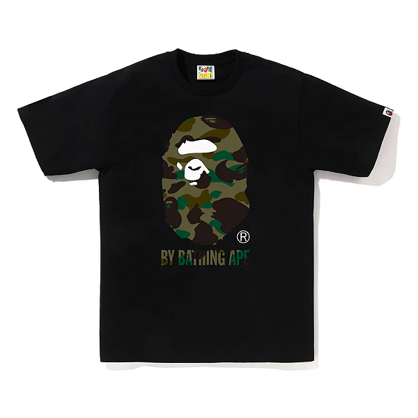 BAPE - Camiseta 1st Camo By Bathing Ape "Preto/Verde" -NOVO-