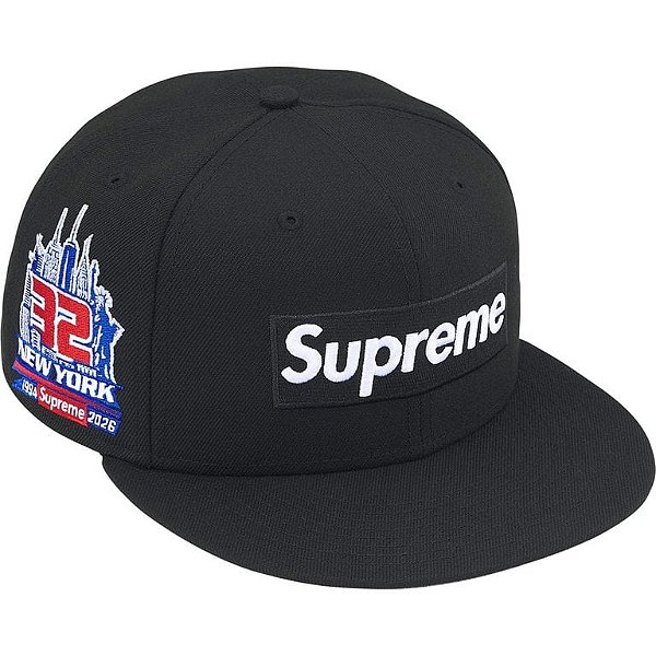 SUPREME x NEW ERA - Boné Shop Box Logo (New York) "Preto" -NOVO-