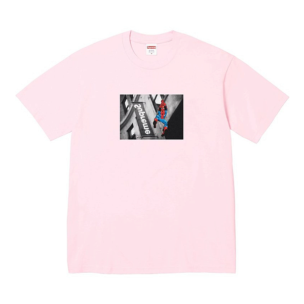 SUPREME x SPIDER-MAN - Camiseta "Rosa" -NOVO-