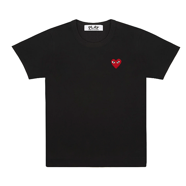 COMME DES GARÇONS - Camiseta Play Red Emblem "Preto" -NOVO-