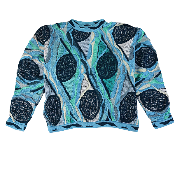 COOGI - Sweater "Azul/Verde" -VINTAGE-