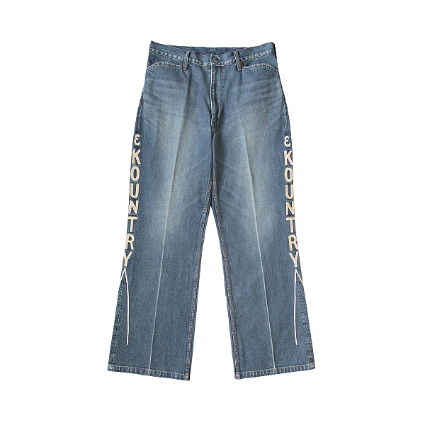 KAPITAL - Calça 14oz Frisco Kountry Embroidery "Denim" -NOVO-
