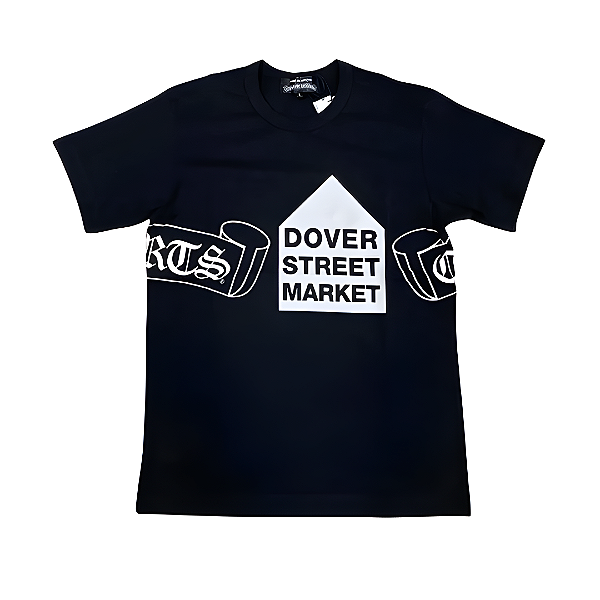 CHROME HEARTS x COMME DES GARÇONS x DOVER STREET MARKET - Camiseta Ginza Scroll Logo "Preto" -NOVO-