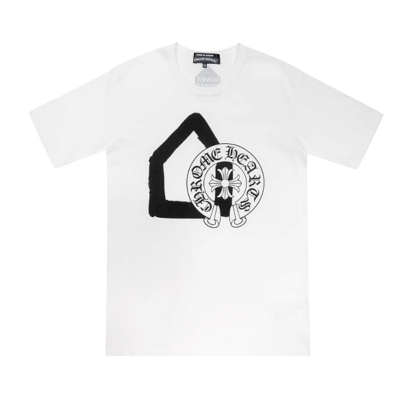 CHROME HEARTS x COMME DES GARÇONS x DOVER STREET MARKET - Camiseta Ginza Horseshoe "Branco" -NOVO-