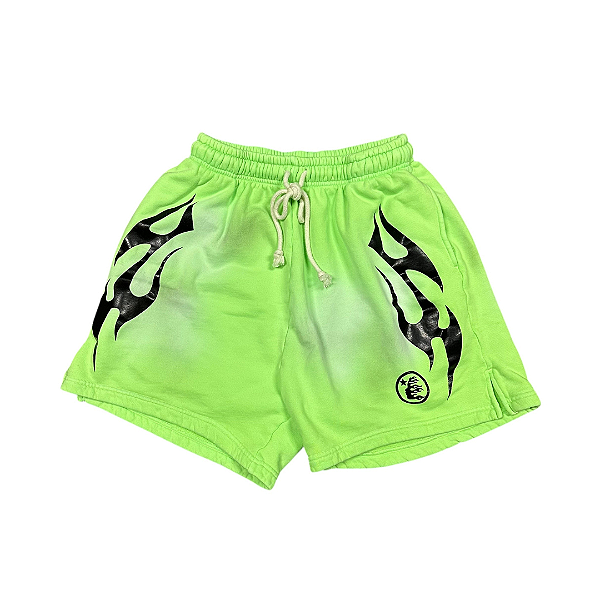 HELLSTAR - Bermuda Sports Flame "Verde Neon" -NOVO-