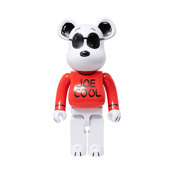 MEDICOM TOY x PEANUTS - Boneco Bearbrick: Joe Cool 1000% "Branco" -NOVO-