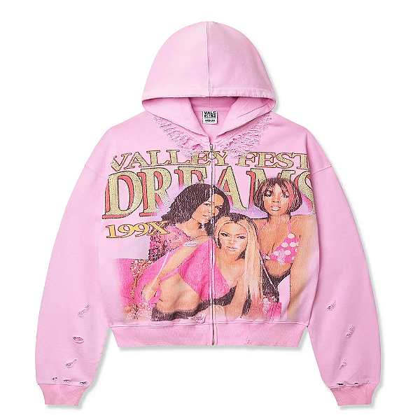 VALE LIVES FOREVER - Moletom Dreams Zip Up "Rosa" -NOVO-
