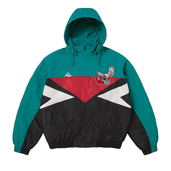 SUPREME x MM6 MAISON MARGIELA - Jaqueta Split Stadium "Preto/Verde" -NOVO-