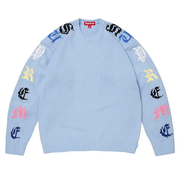 SUPREME - Sweater Old English Sleeves "Azul" -NOVO-