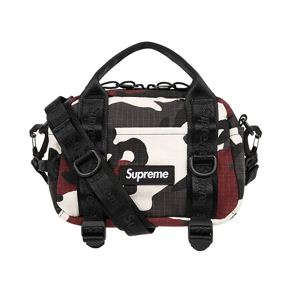 SUPREME - Bolsa Mini Duffle SS26 "Red Camo" -NOVO-