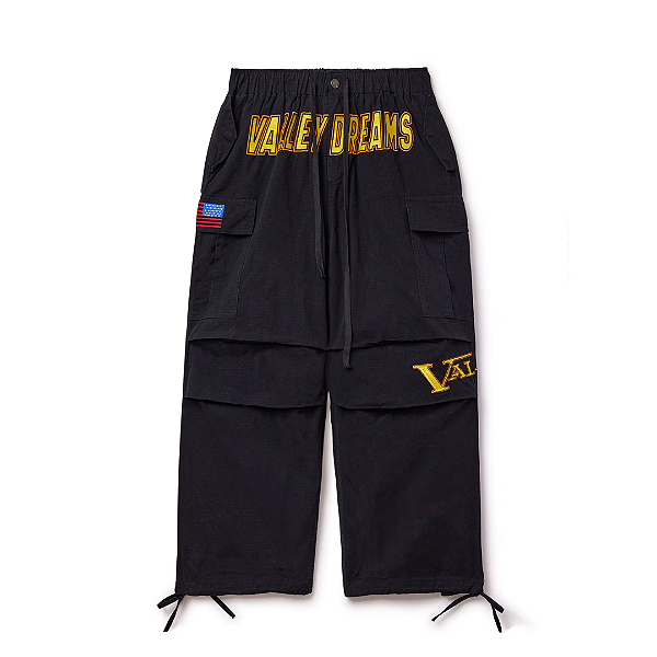 VALE LIVES FOREVER - Calça Paratrooper Cargos "Preto" -NOVO-