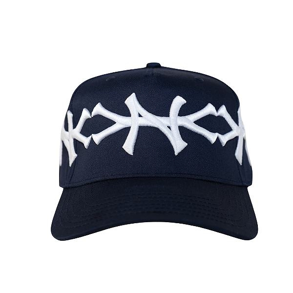 OMA DESIGN STUDIOS - Boné NY Crown Curved Brim "Azul Marinho" -NOVO-