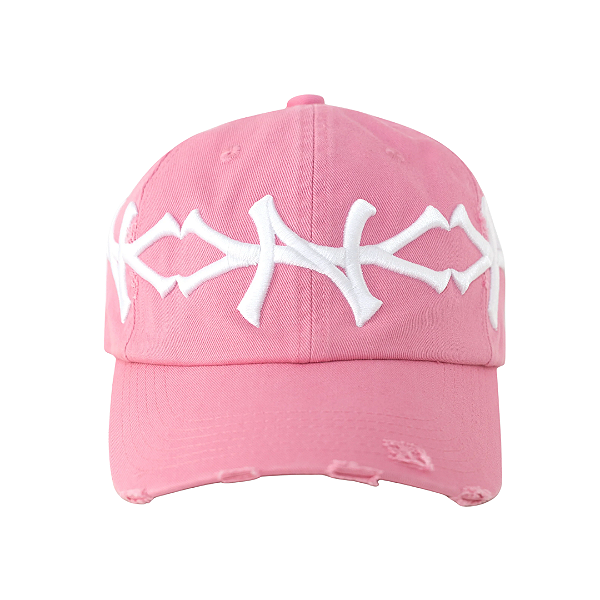 OMA DESIGN STUDIOS - Boné Crown NY Distressed Valentines Day "Rosa" -NOVO-