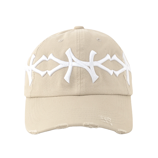 OMA DESIGN STUDIOS - Boné Crown NY Side Distressed Valentines Day "Bege" -NOVO-