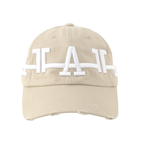 OMA DESIGN STUDIOS - Boné Crown LA Side Distressed Valentines Day "Bege" -NOVO-