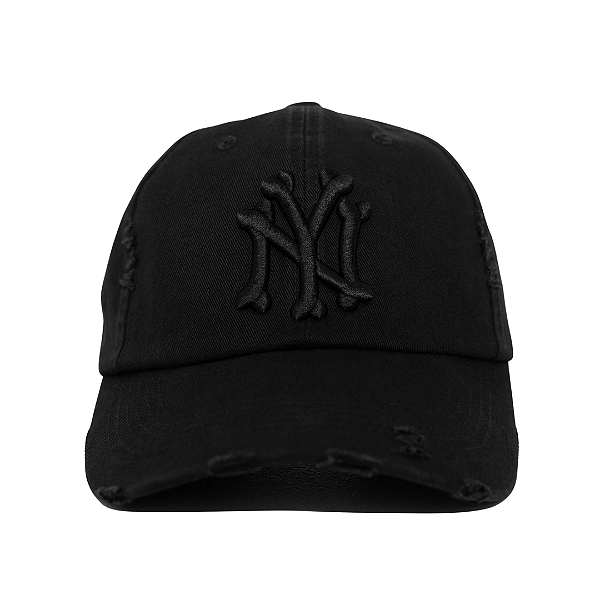 OMA DESIGN STUDIOS - Boné NY Bones Distressed "Preto" -NOVO-