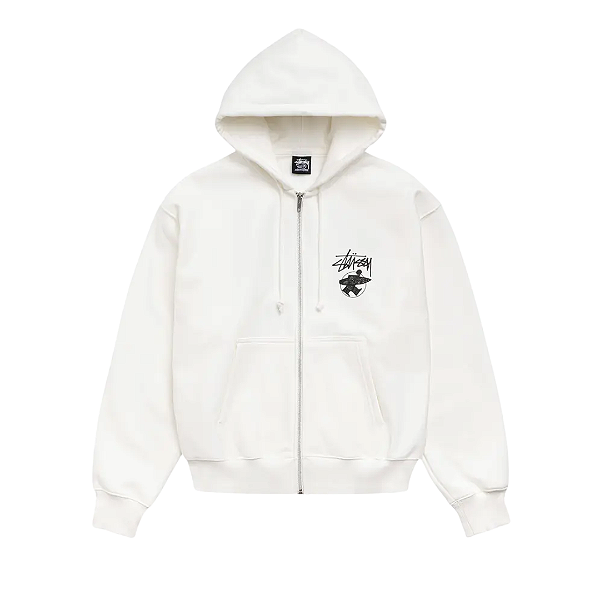 STUSSY - Moletom Haul Zip Up "Branco" -NOVO-