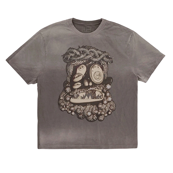 TRAVIS SCOTT x TAKASHI MURAKAMI- Camiseta Melted Utopia Dream "Marrom" -NOVO-