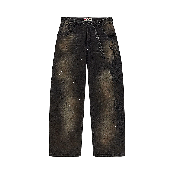 VALE LIVES FOREVER - Calça Big Stitch Denim "Preto" -NOVO-