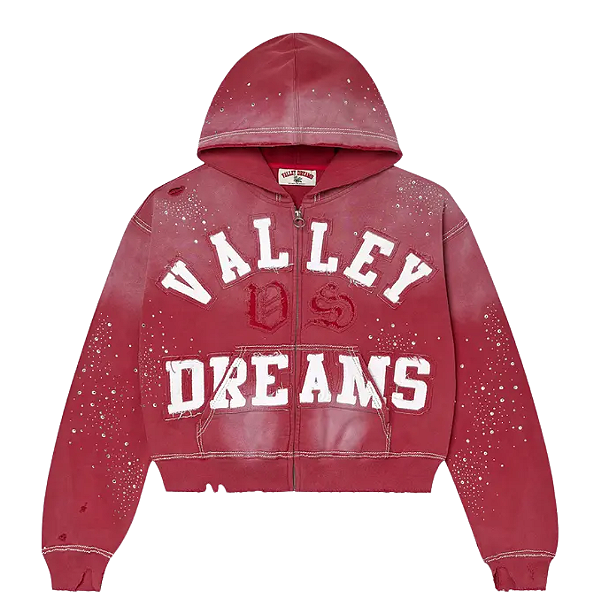 VALE LIVES FOREVER - Moletom Classico Zip Up "Vermelho" -NOVO-