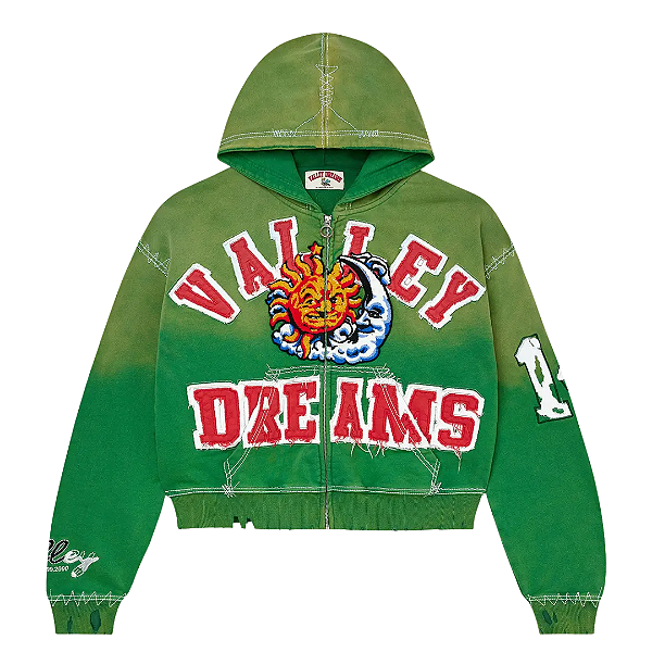 VALE LIVES FOREVER - Moletom Sunny Zip Up "Verde" -NOVO-