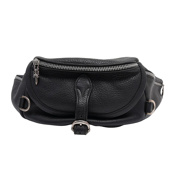 CHROME HEARTS - Pochete Snat Pack Leather "Preto" -NOVO-