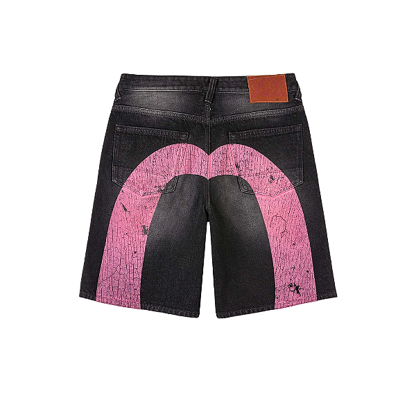 EVISU - Bermuda Daicock Denim "Black/Pink" -NOVO-