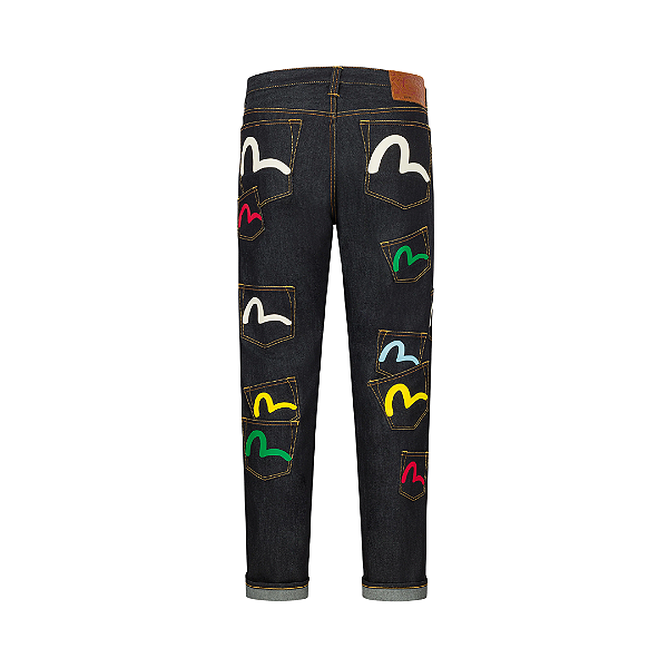 EVISU - Calça Multi Pocket Seagull Regular Fit "Indigo" -NOVO-