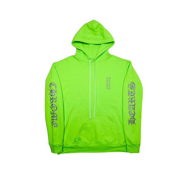 CHROME HEARTS - Moletom Vertical Logo Neon "Verde" -NOVO-