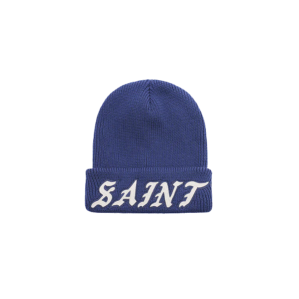 SAINT MXXXXXX - Touca Saint Logo Knit "Azul/Branco" -NOVO-