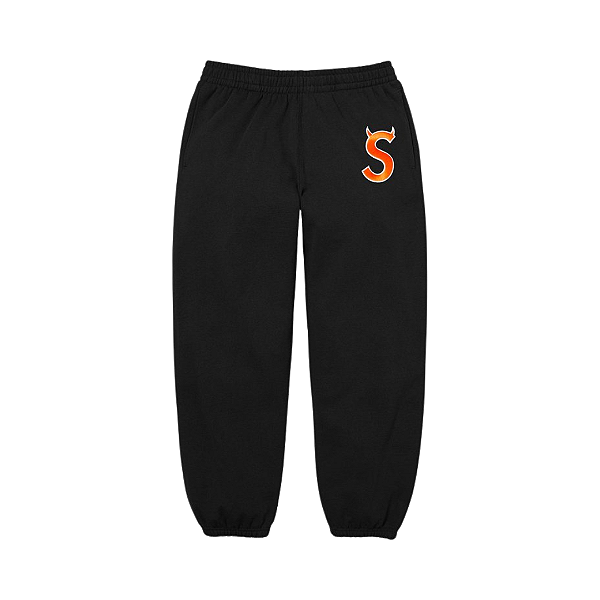 SUPREME - Calça De Moletom Devil S Logo "Preto" -NOVO-