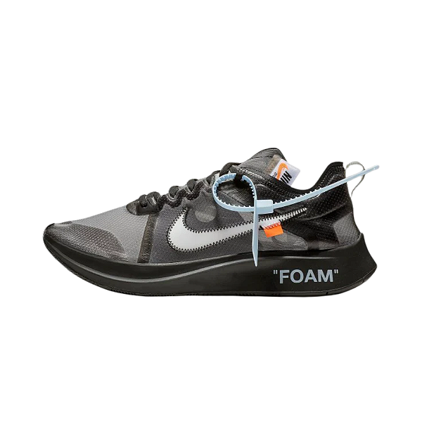 NIKE X OFF-WHITE - Zoom Fly "Black Silver" -NOVO-