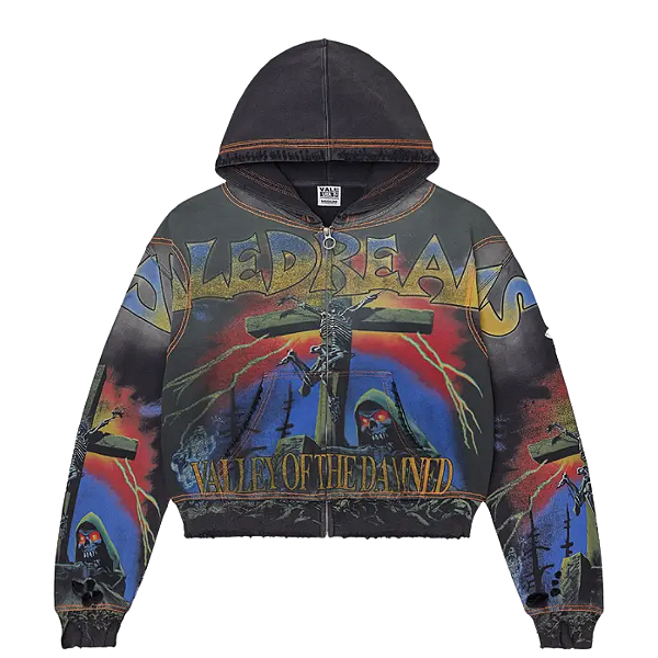 VALE LIVES FOREVER - Moletom Damned Big Zip Up "Preto" -NOVO-