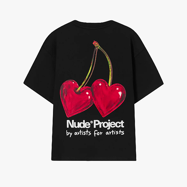 NUDE PROJECT - Camiseta Juice Cherry "Preto" -NOVO-