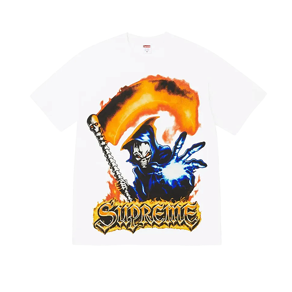 SUPREME - Camiseta Grim Reaper "Branco" -NOVO-