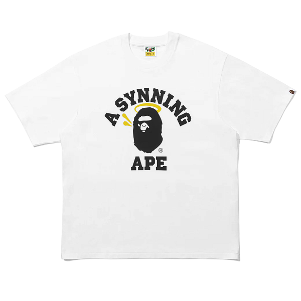 BAPE x SPOTIFY x CENTRAL CEE - Camiseta College "Branco" -NOVO-