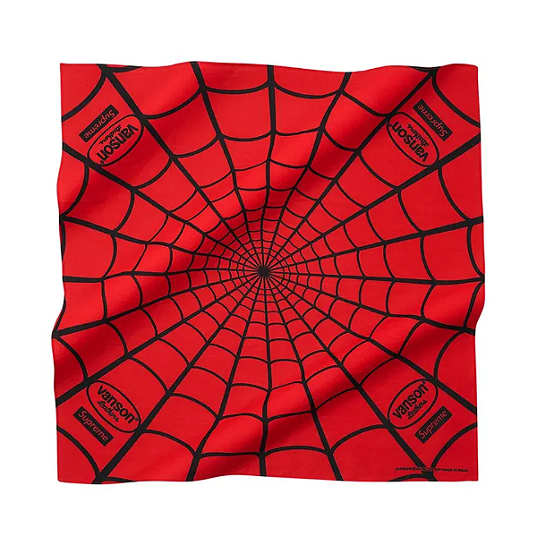 SUPREME x VANSON LEATHERS - Bandana Spider-Man "Vermelho" -NOVO-