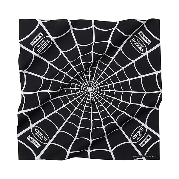 SUPREME x VANSON LEATHERS - Bandana Spider-Man "Preto" -NOVO-