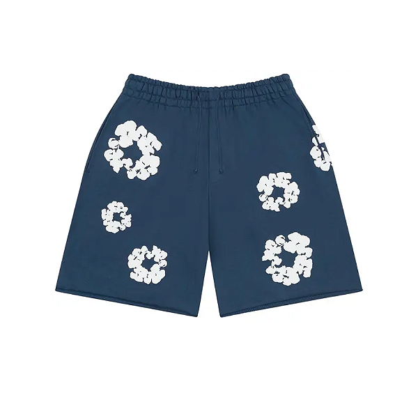 DENIM TEARS - Bermuda Cotton Wreath "Azul Escuro" -NOVO-