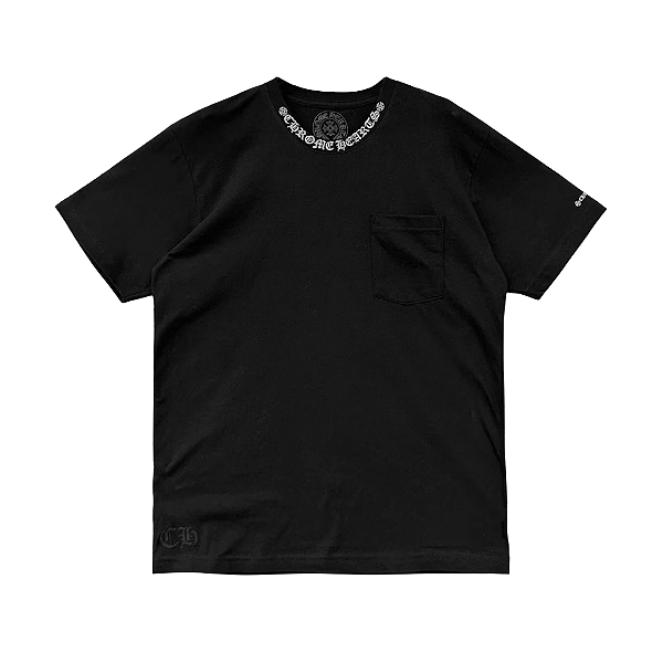 CHROME HEARTS - Camiseta Pocket Crew "Preto" -NOVO-